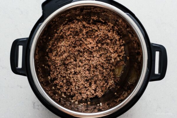 browning meat for chili | www.iamafoodblog.com